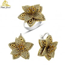 Gümüş Otantik Taşlı Set